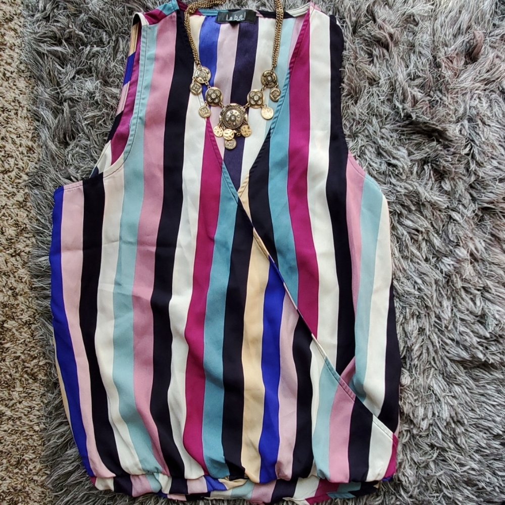 Label Rachel Rachel Roy Colorful Blouse